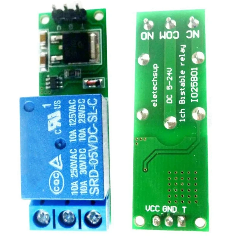 For IO25B01 Single Channel 6-24V Self-Locking Relay Switch Locking Relay Low Pulse Trigger Board