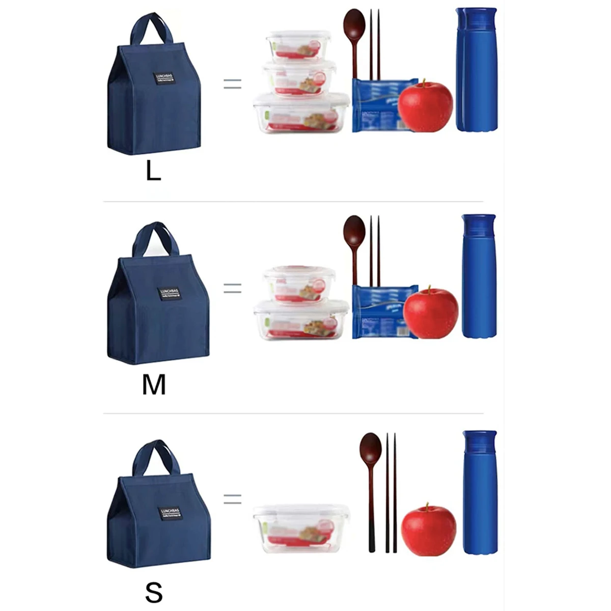 Large Capacity Portable Insulation Bag  Student And Work Lunch Bag