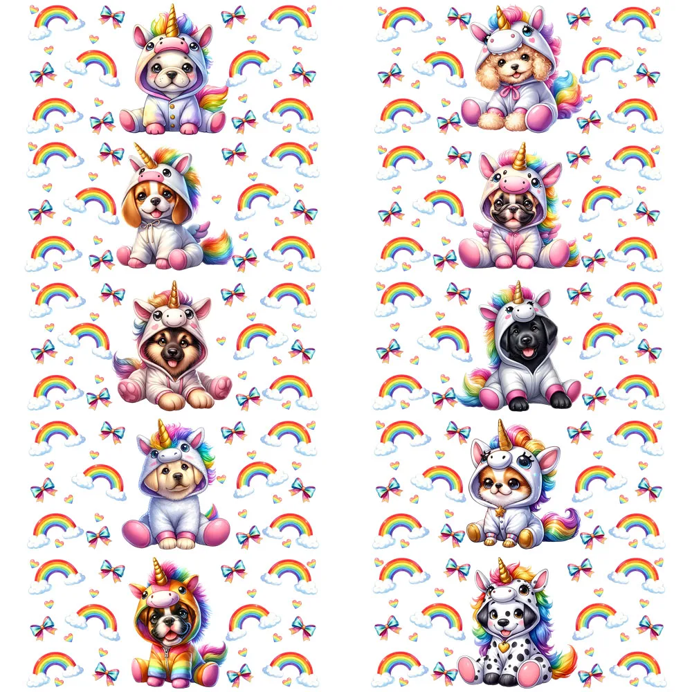 New Baby Puppy Dog 3D Transfer Sticker for 16oz Libbey Glasses Cup Unicorn Cosplay Themed Design DIY Cup Wraps