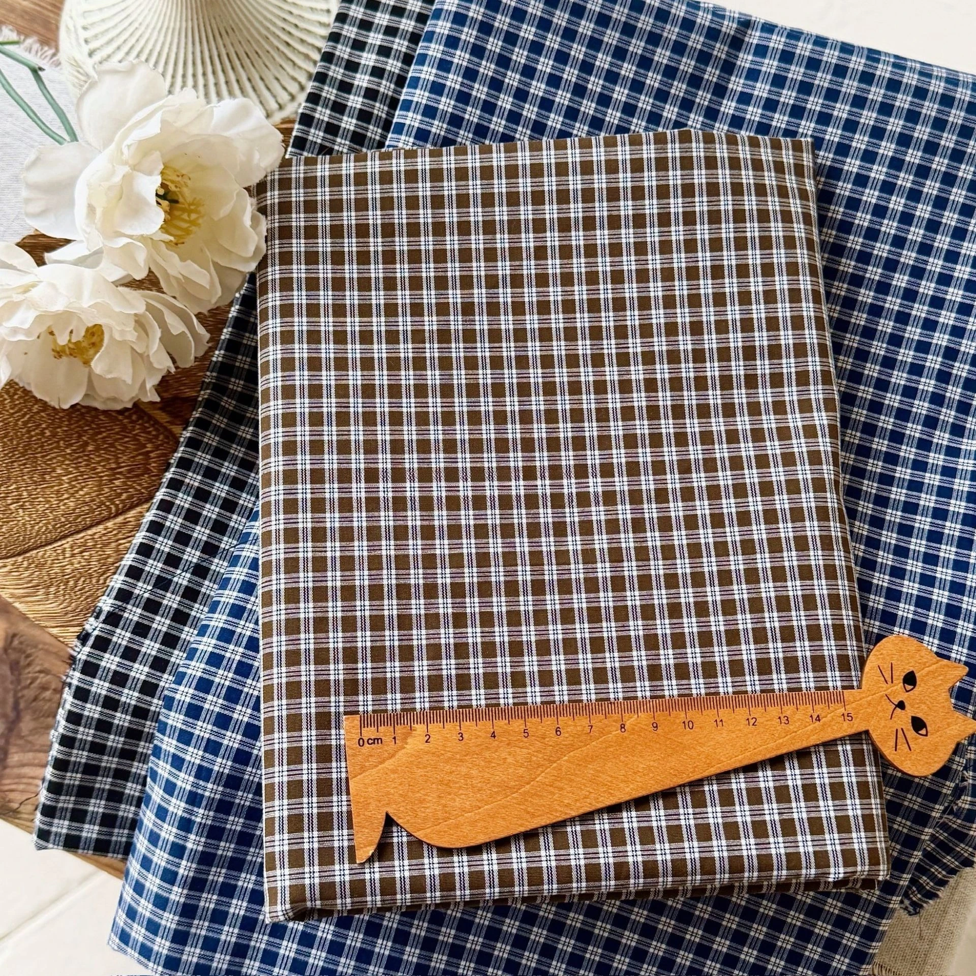 

Чистый хлопок в корейском стиле, ткань в клетку, мягкая, приятная для кожи, дышащая, для шитья, для женской и детской одежды, для рукоделия