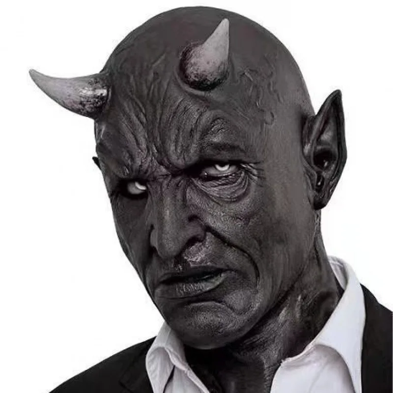 Horror Smile Demon Latex Mask, Weeping Doll Full Head Mask, Halloween Cosplay Party Costume Props Factory Direct