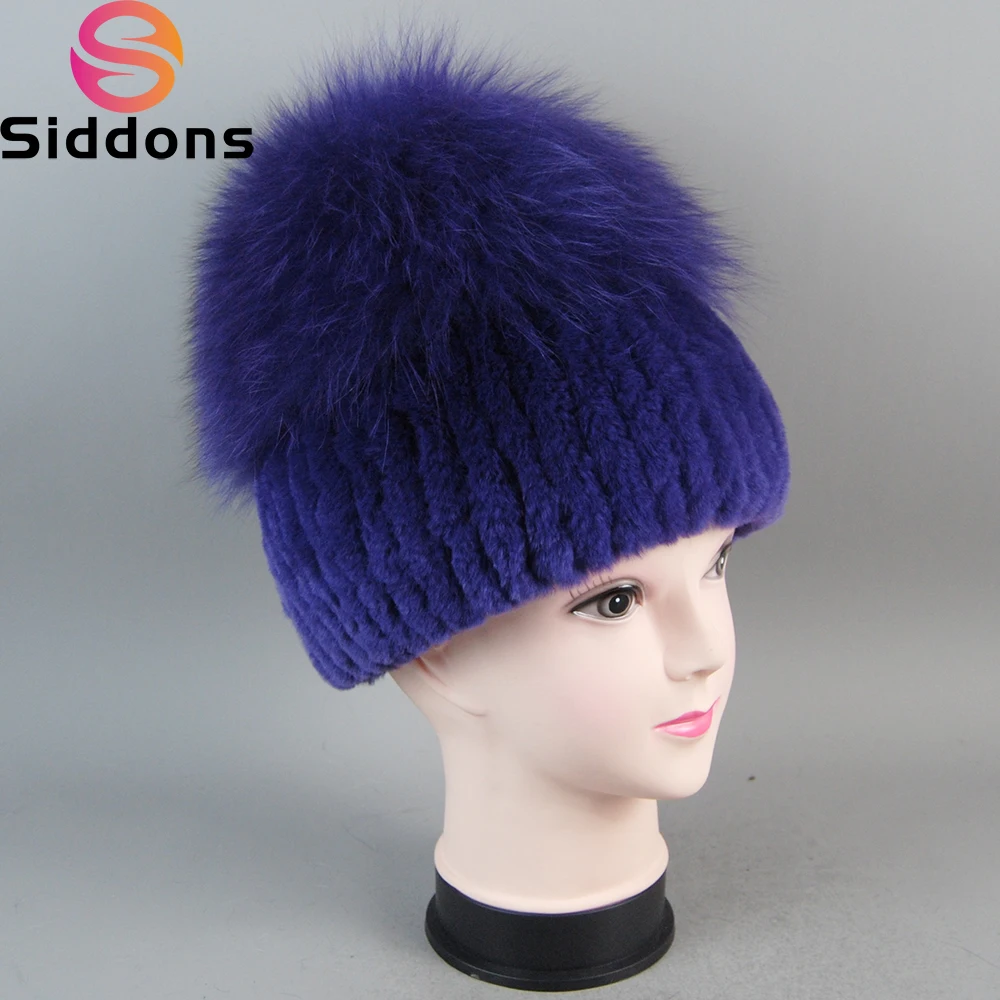 

Russia New Style Girls Natural Real Rex Rabbit Fur Skullies Cap Women Real Genuine Fox Fur Beanies Hat Knit Winter Real Fur Hats