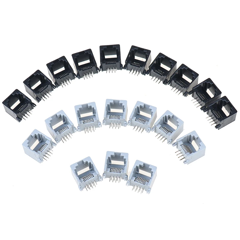 10pcs/lot RJ45 8P8C Computer Internet Network PCB Jack Socket