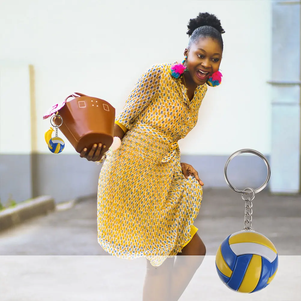 

Набор из 3 брелоков для волейбола: креативный дизайн, имитация мяча, из полиуретана, спортивный сувенир, небольшой подарок для любителей волейбола