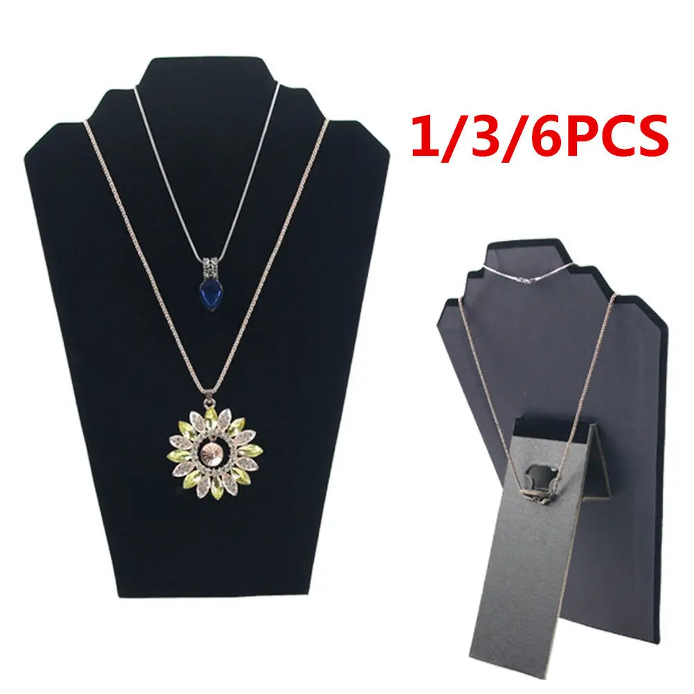 1Pcs Elegant Black Jewelry Display Board for Necklaces Bracelets Anklets Watches Home Store Organization Pendant Shelf Jewelry
