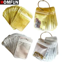 HOMFUN DIY Diamond Painting Tools Self Adhesive Bags Drills Glued Stone Storage Sealing Craft Supplies Embroidery Accessories