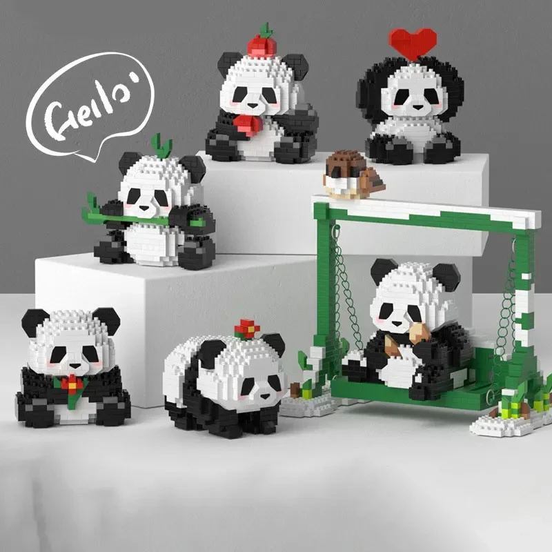 Creative DIY Assemable Animal Cute MINI Chinese Style Animal Panda Building Block Educational Boy Toys For Children 2024 Best