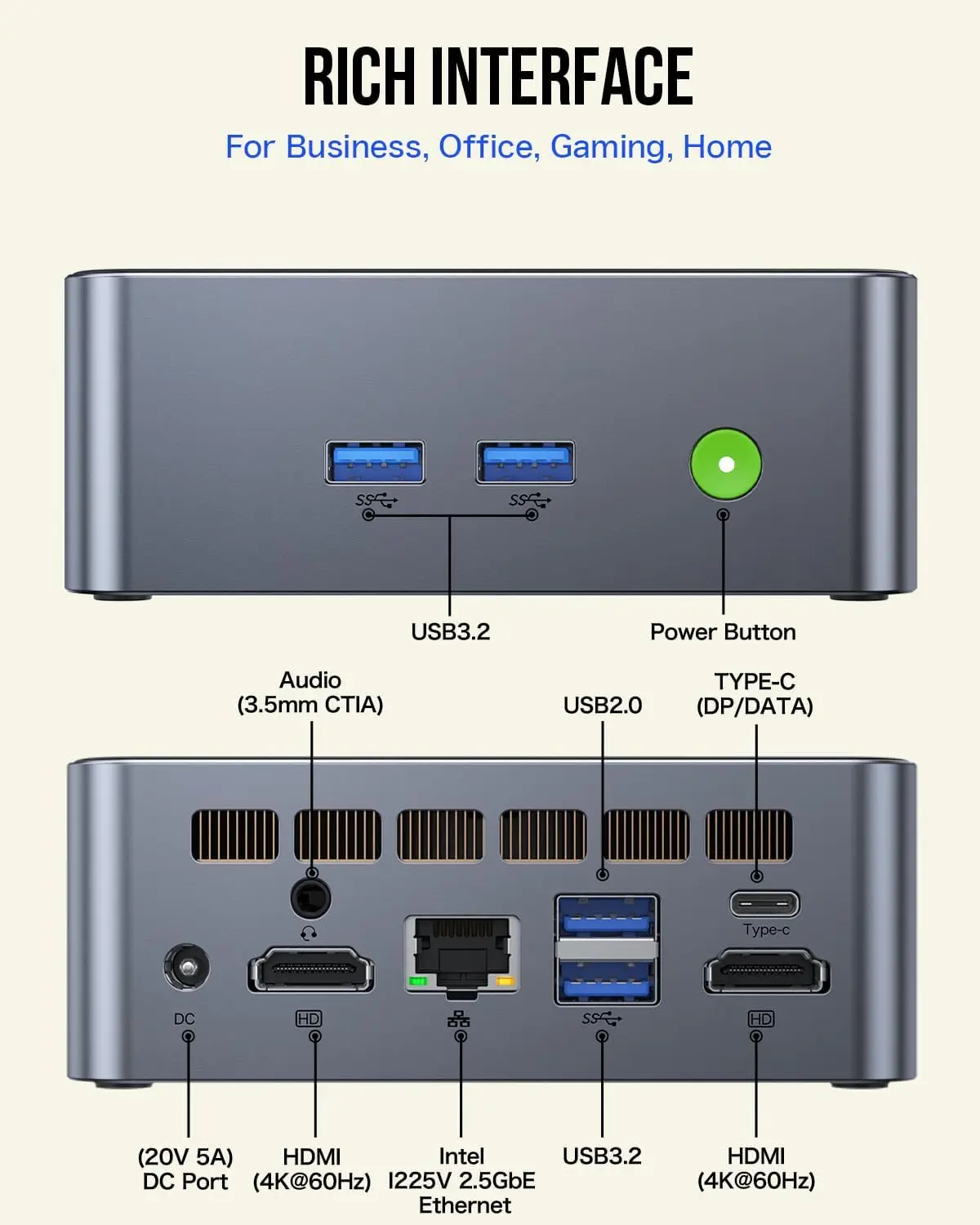 GMKtecミニPCデスクトップオフィスコンピューター M3Utral Intel Core i7 12700H / i9 12900HK DDR4 NVME SSD WIFI6 BT5.2 Windows11 RJ45