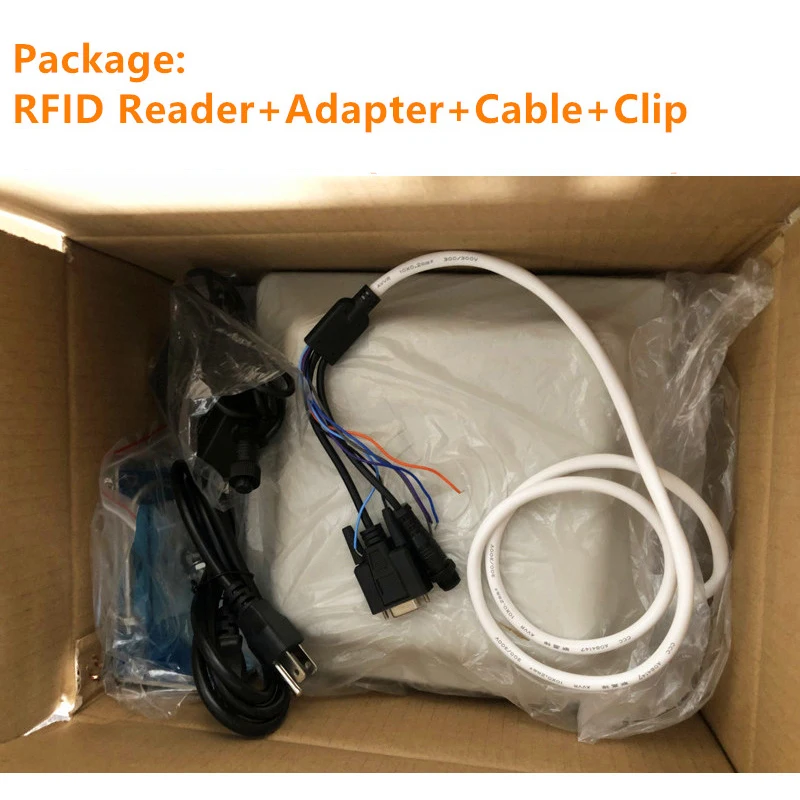 Wiegand/RS232/RS485/uhf reader ISO18000 6C Integrated UHF RFID Reader ZK-RFID101 build in 8dbi Antenna