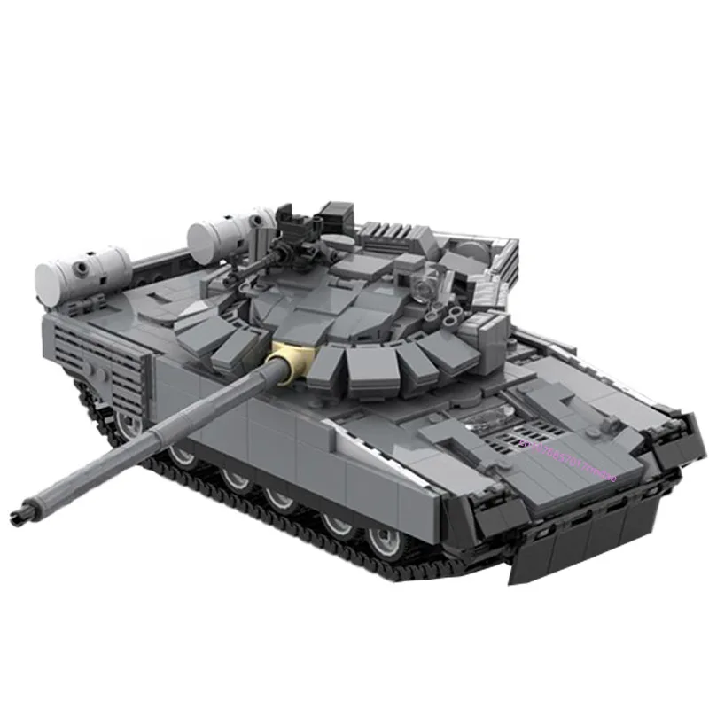 NEW WW2 Military MOC 1:35 scale Russian T-80 Main Battle Tank Model creative ideas high-tech Child Toy Gift Armored Car Blocks