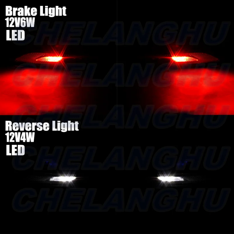 For Land rover Range Rover Evoque L551 2019 2020 2021 2022 2023 LED Pair Left+Right Rear Bumper Reflector Light Lamp