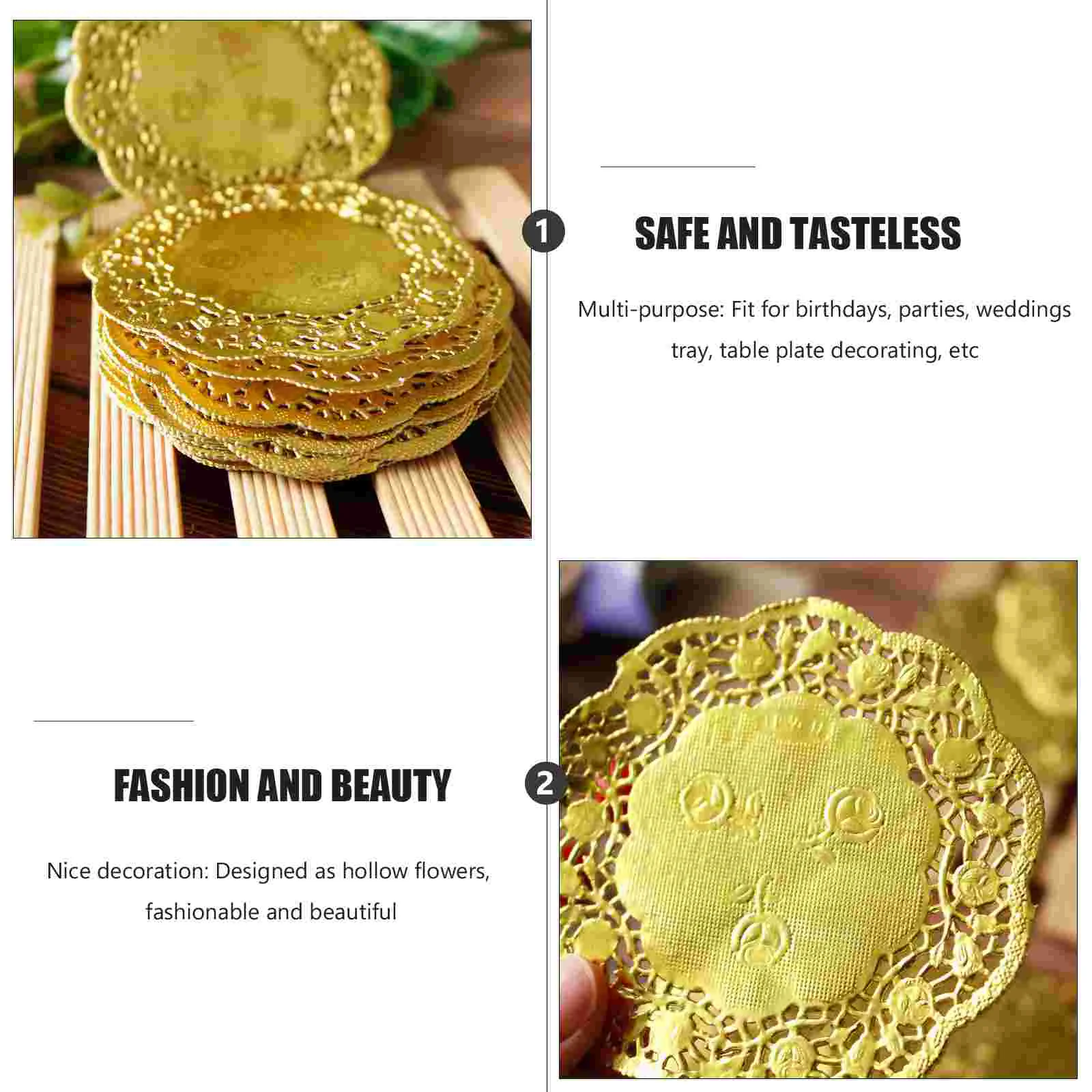 100PCS 35 Inch Oil-Absorbing Lace Doilies Disposable Cake Box Liner Round Packaging Paper Pad paper doilies