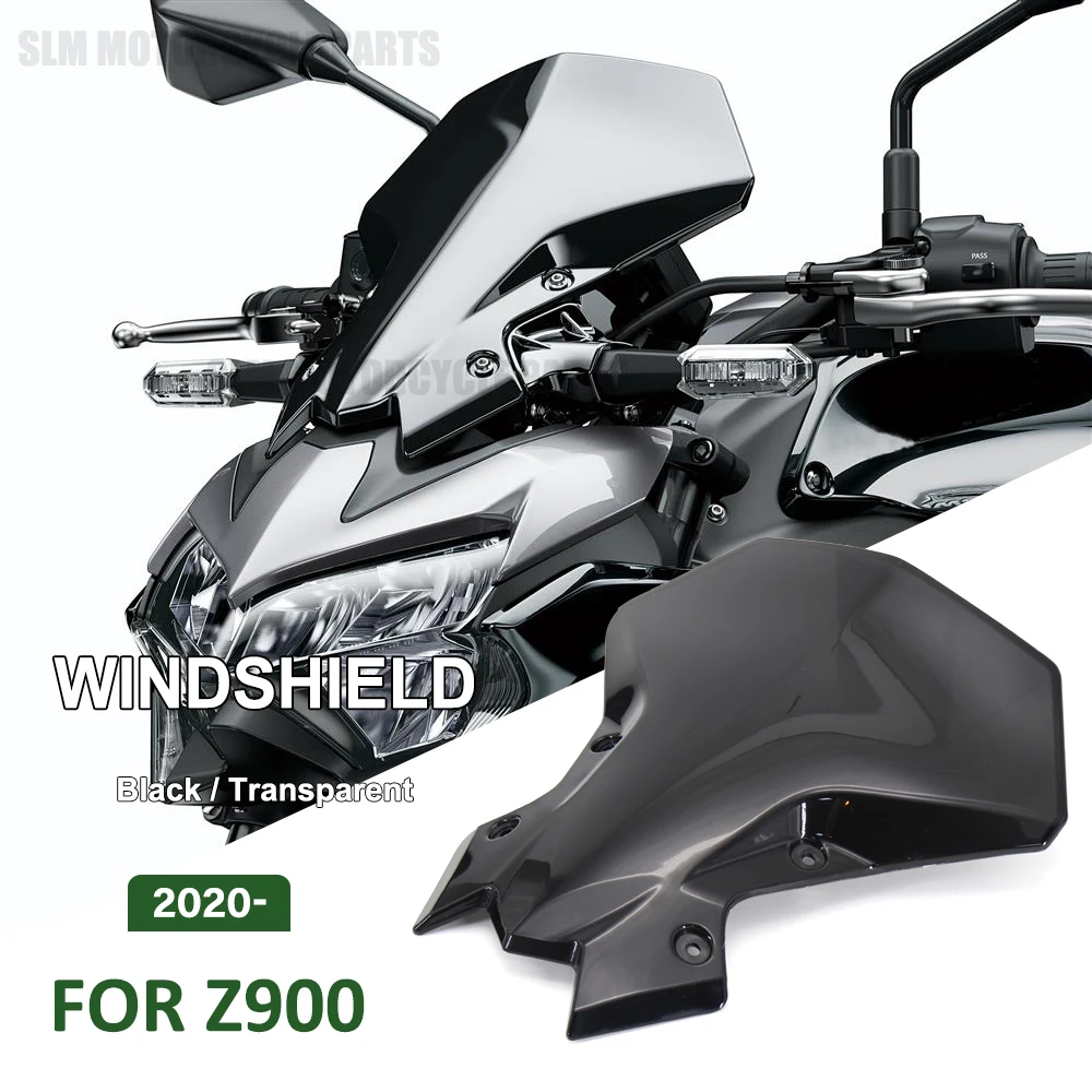 

New Motorcycle Accessorie For KAWASAKI Z900 Z 900 Z650 Z 650 Windshield WindScreen Front Screen Wind Deflectore 2020-2024 2023