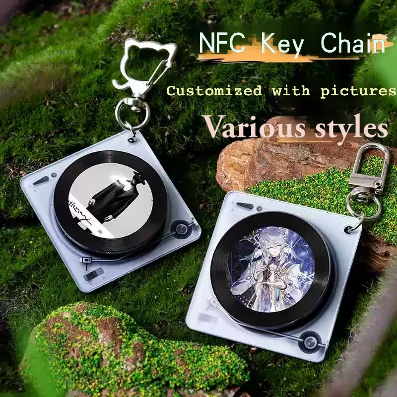 

Индивидуальный индивидуальный поп NFC звезда виниловый музыкальный брелок Play Song ожерелье DIY кулон для влюбленных подарок