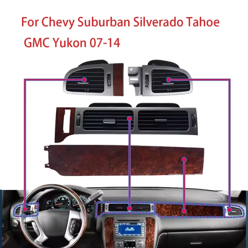 AC Air Vent Grille for 2007-2012 GMC Yukon Sierra Chevy Suburban Tahoe Interior Conditioning Accessories Replacement Parts