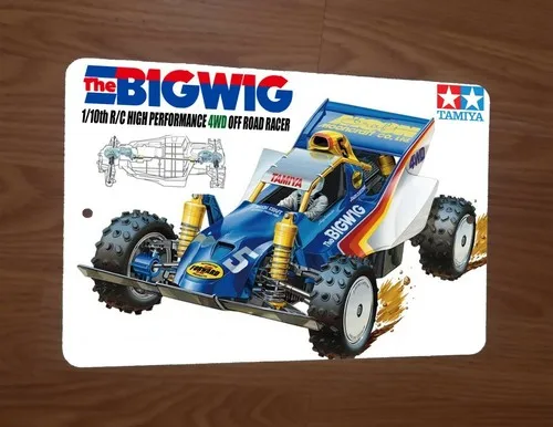 The Big Wig RC Radio Remote Control Car Box Art  Metal Wall Sign