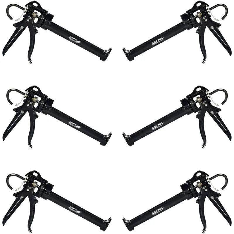 

AWF PRO Heavy Duty Caulk Gun, 18:1 Thrust Ratio, Steel Frame Construction, Rotating Barrel, Dripless Pressure Release Tab