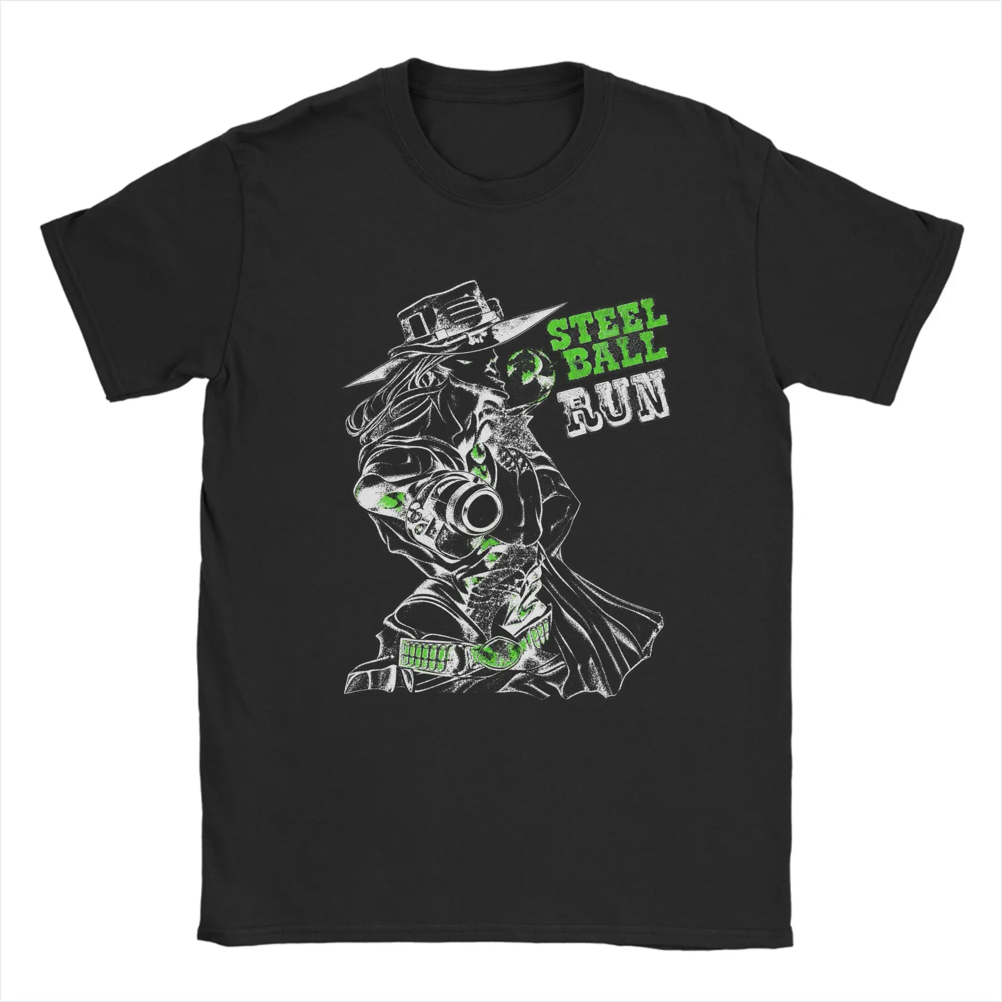 Couple T-Shirt Jojo's Bizarre Adventure Gyro Zeppeli Cowboy T-Shirts Beach Tee Shirt Street Style Cotton Clothes Plus Size