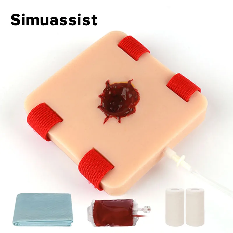 1 SET Wound Packing Trainer Wearable Bullet Wound Trainer for Hemostasis Stop The Bleed Training Kit for Wound Dressing Training