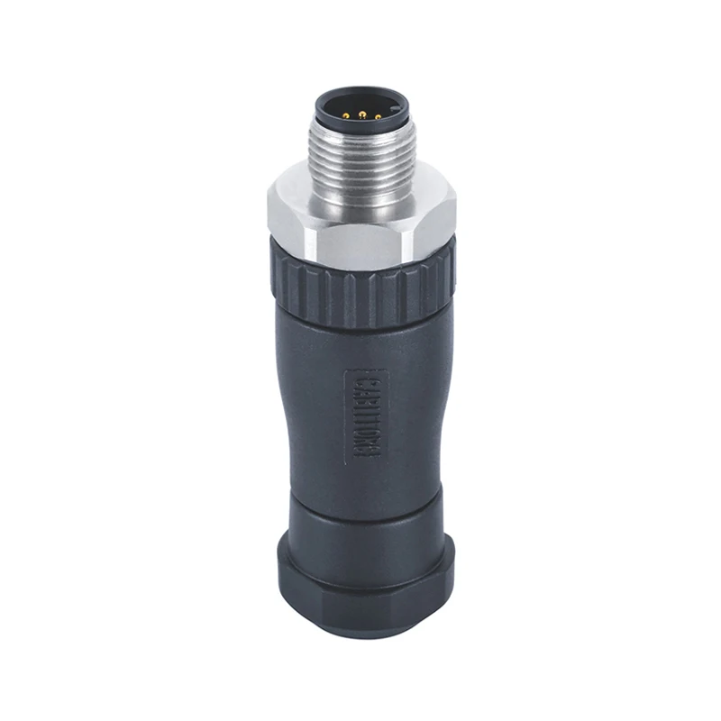 M12 a Code Male Field Wireable Waterproof Connector 5 Pin SUS 316# Stainless Steel Screw
