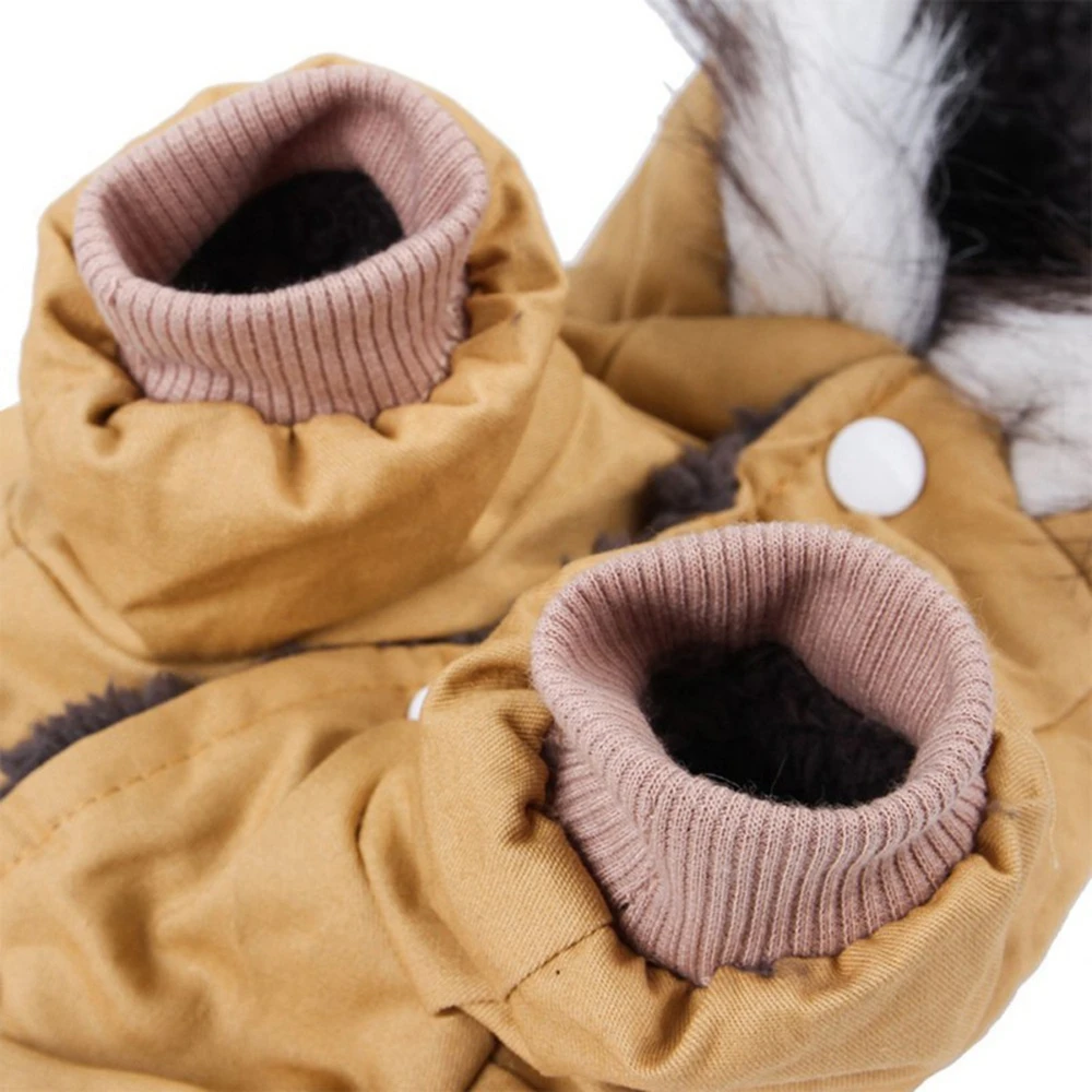 Abrigo de senderismo grueso de invierno para perros y mascotas con capucha, chaqueta suave y cómoda para perros, ropa para deportes al aire libre para mascotas