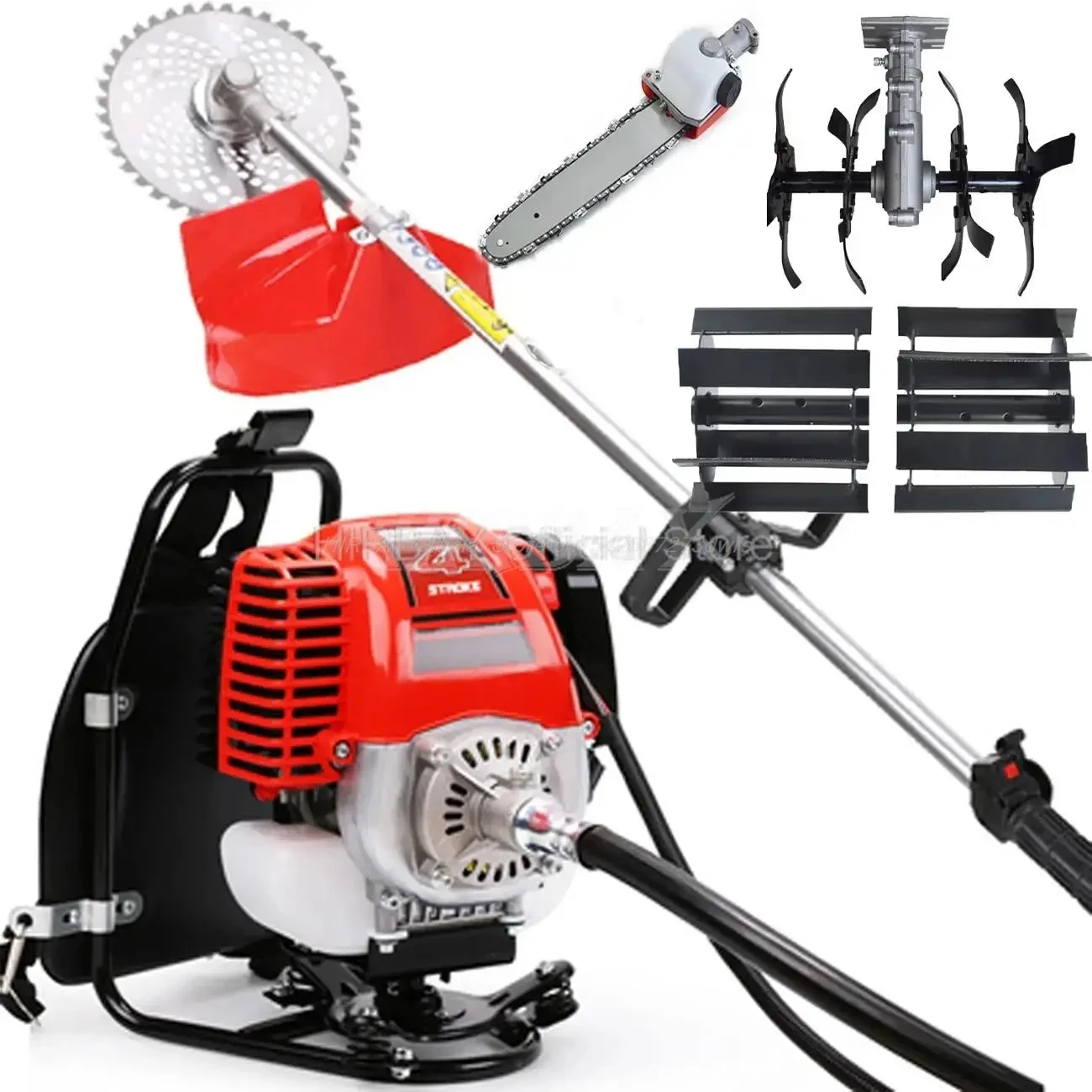 

Brush Cutter Multi-function Mower Grass Cutting/Hedge Trimmer/Sawing Trees Weeding/Loosening/Soil/All in one Tools