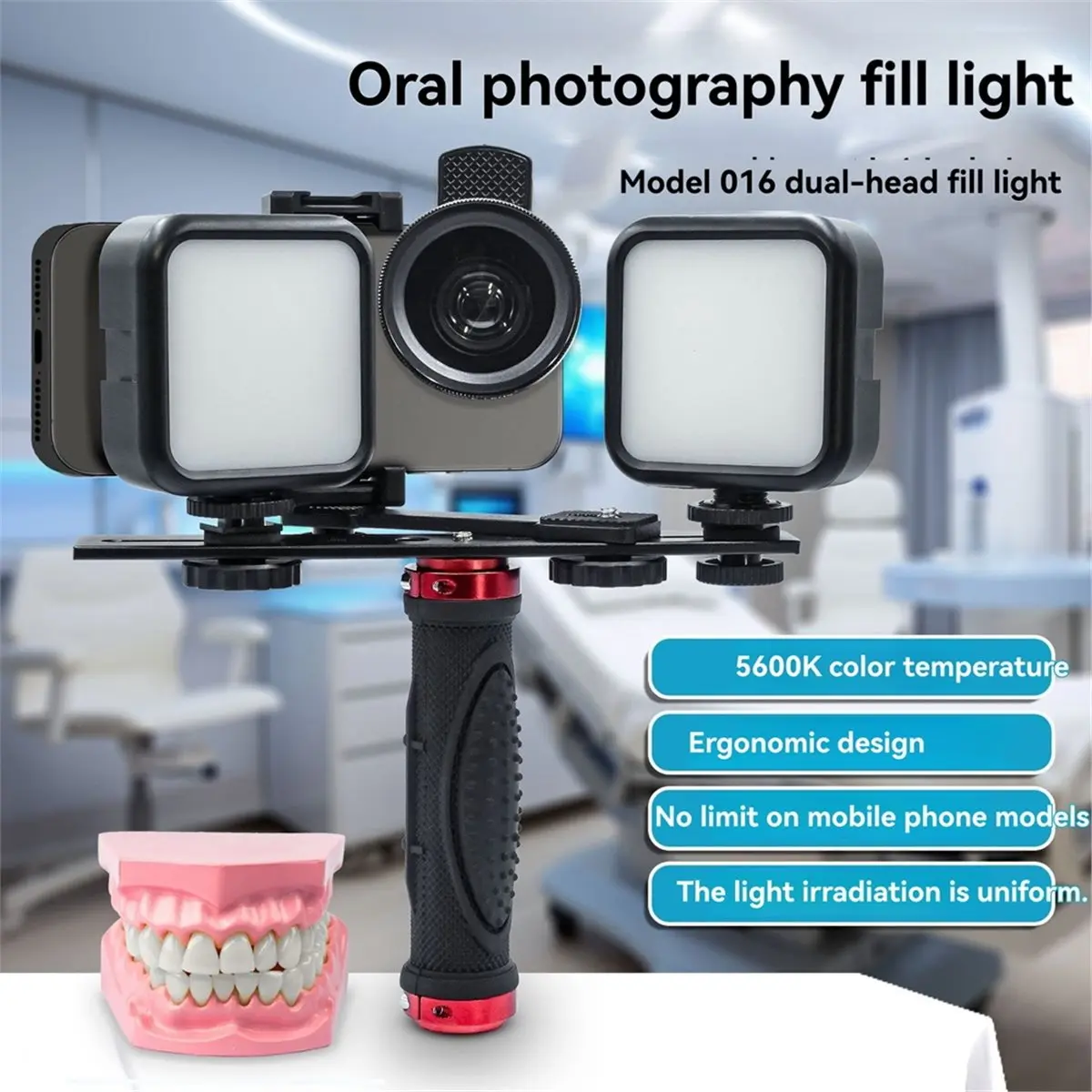 [NEW] Dental Phone Photography Light Professional Lighting for Mobile Videos and Photos-Dentists' Camera with Wide-Angle Lens