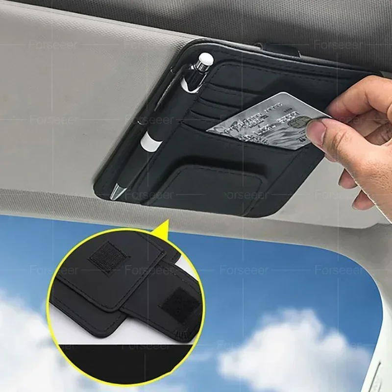 For Chery Jaecoo J7 J8 2022 2023 2024 2025 Auto Interior Accessory Car Sun Visor Storage Card Bag Glasses IC Card Clip Holder