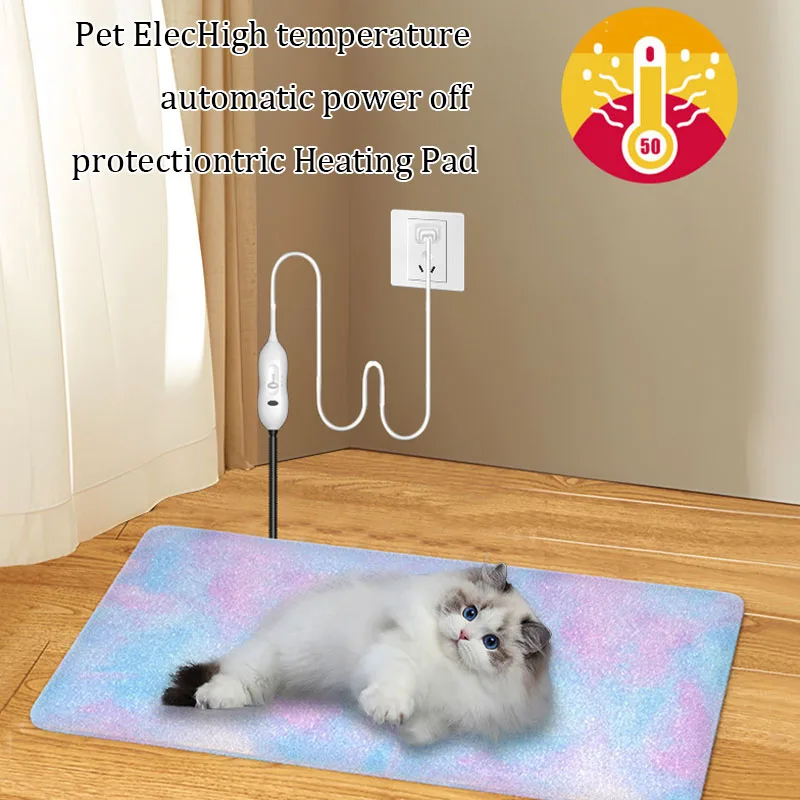 

Tuhopeta Adjustable Temperature Waterproof Pet Heating Pad Electric Blanket Winter Warmer Dog Mattress for Cats And Dogs US/UKEU