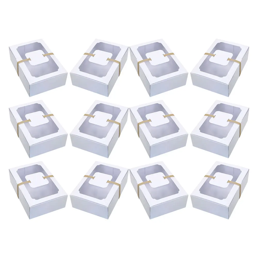 

Biscuit Box Chocolate Cookie Boxes Bakery Packaging Favor Gift for Treats White