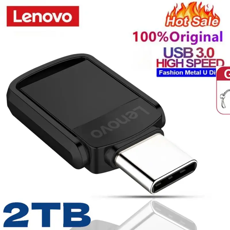 Lenovo Usb 3.0 Flash Drive 128gb Memory Stick 256gb 512gb Pendrive 16gb Metal U Disk OTG Pen Drive 32gb Free Logo meeting gifts