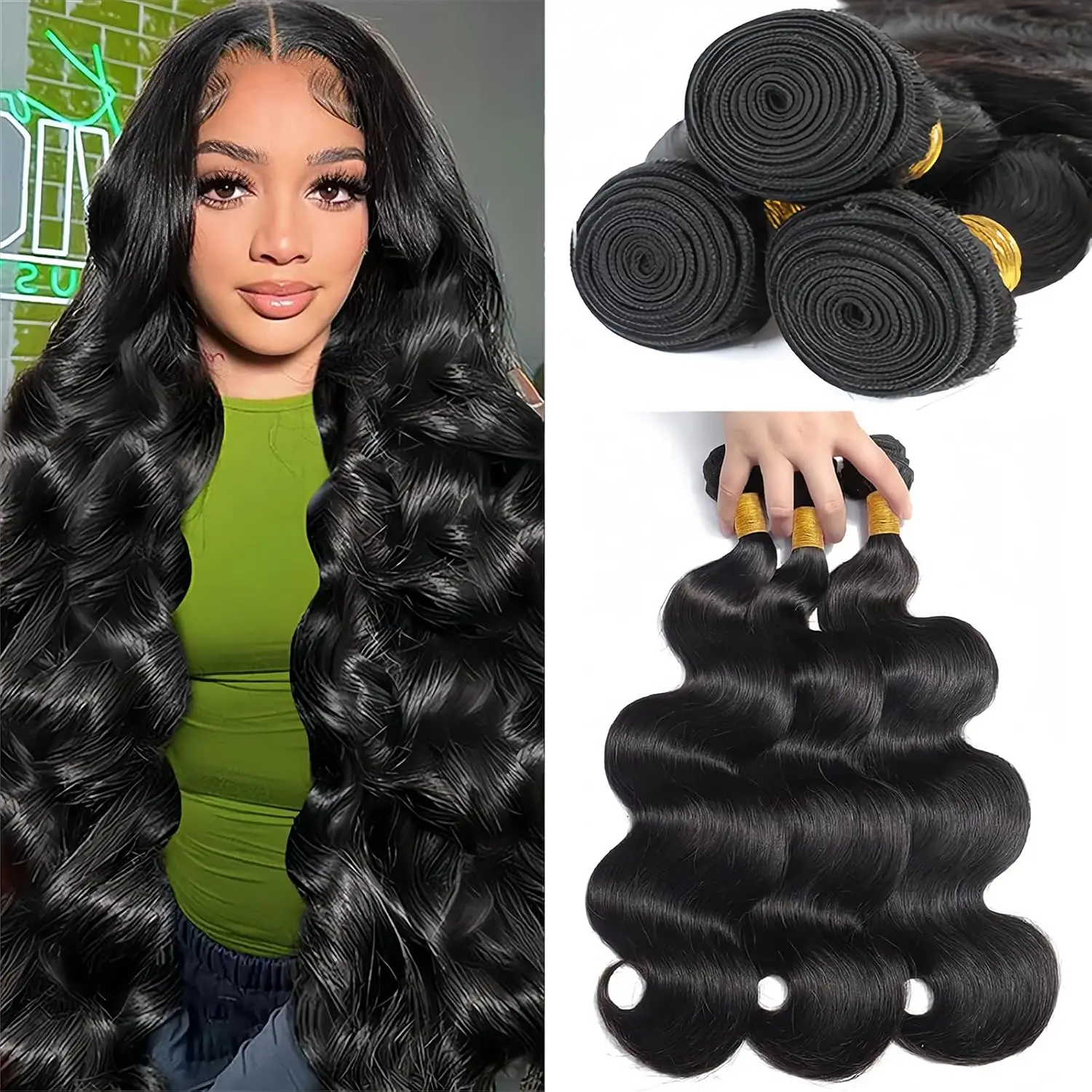 Human Hair Bundles Body Wave 2/3/4 Bundles （16 18 20 22) 10A Grade 100% Unprocessed Brazilian Virgin Human Hair