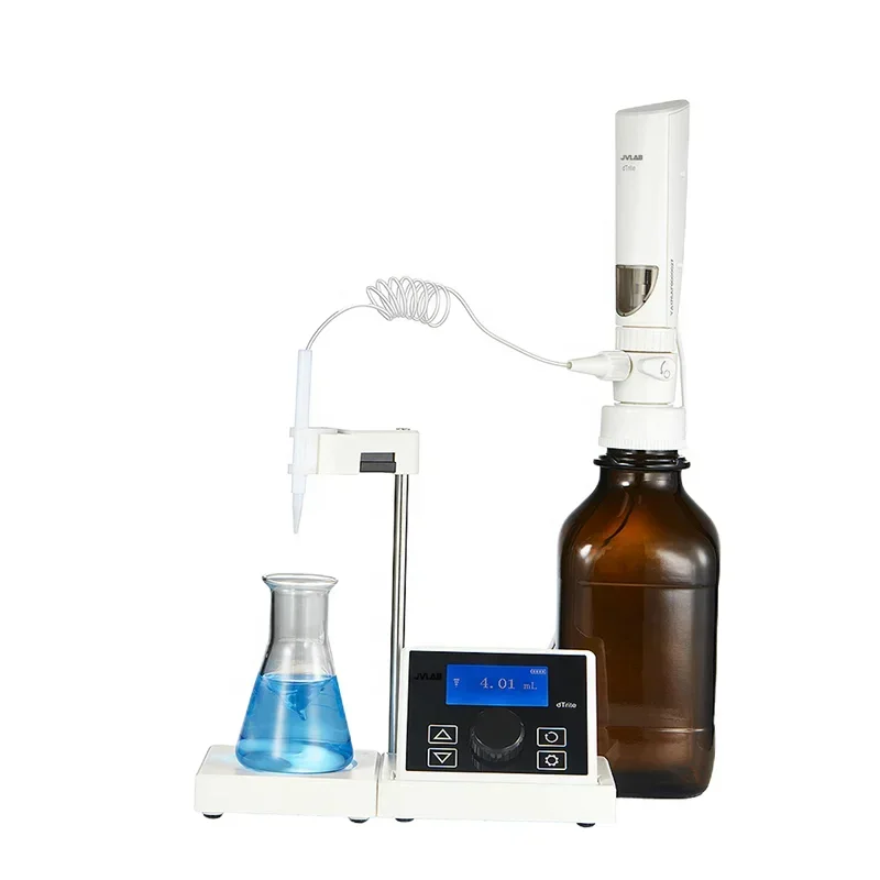 

Electronic Titrator DTrite Digital Burette 0.01-99.99ml Bottle-top Titration Combined Magnetic Stirrer & Titrator Functions