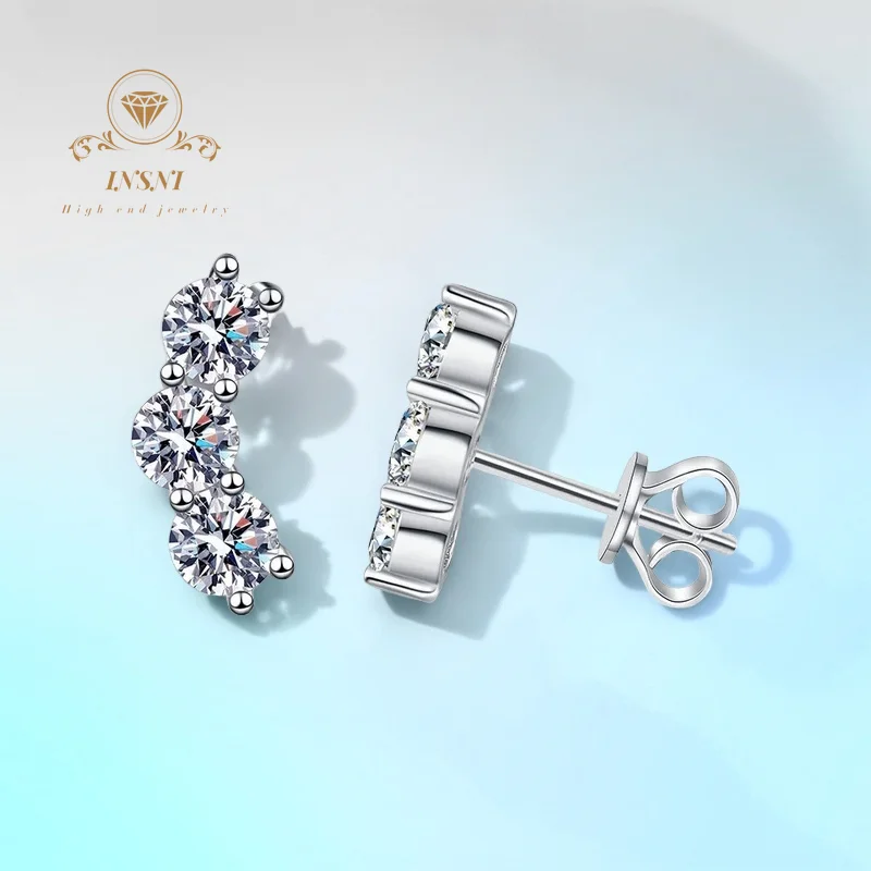 

Серьги с муассанитом цвета D, 1 карат, S925, висячие розы, сертифицированные GRA, женские украшения, подарок на день Святого Валентина, бесплатная подарочная коробка