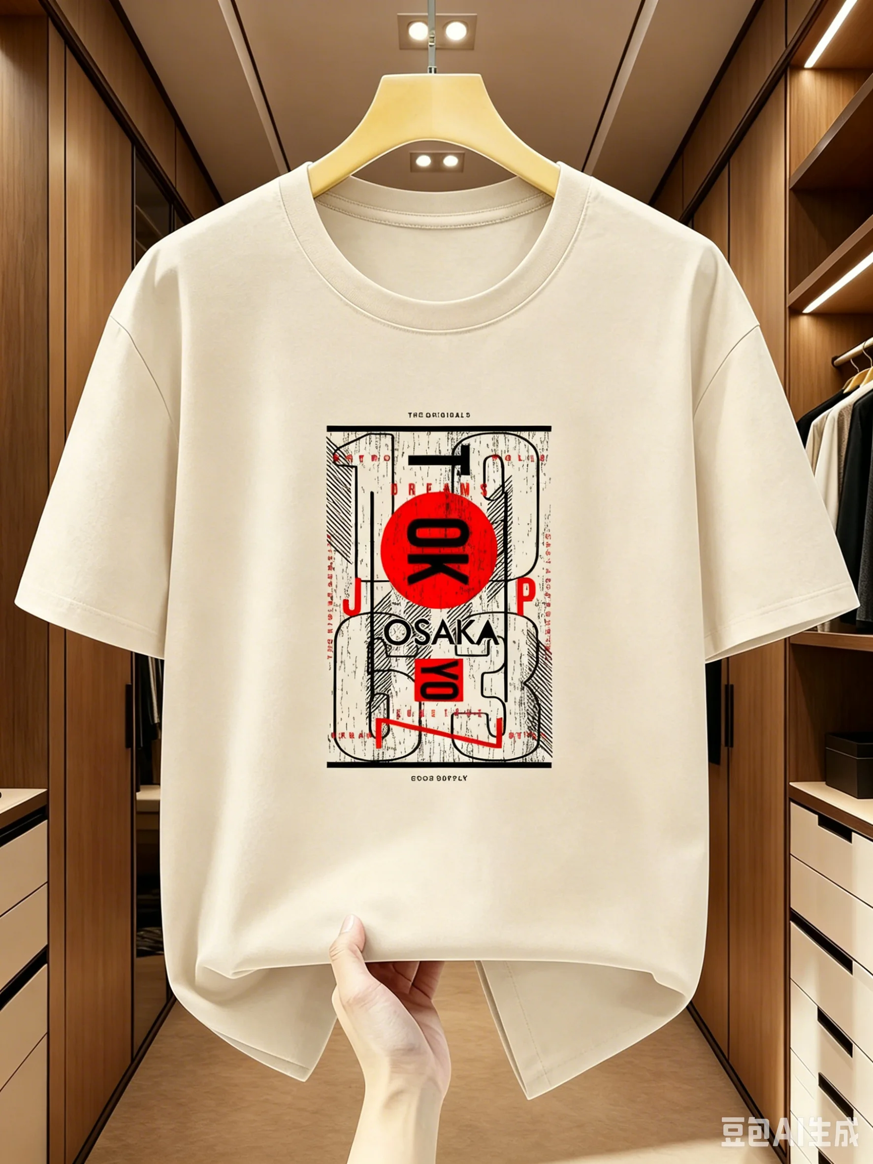 Street Fashion Osaka - 100% katoenen heren zomer T-shirt voor