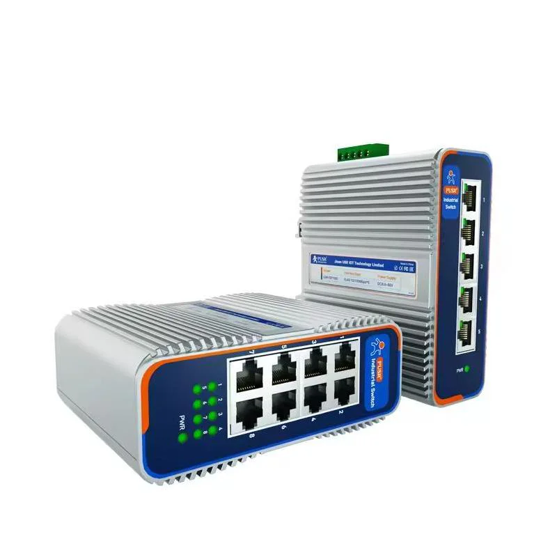 PUSR 5/8 ports 100/1000M unmanaged industrial Ethernet switches Plug & Play IP40 Protection Compact Size USR-ISG/ISF