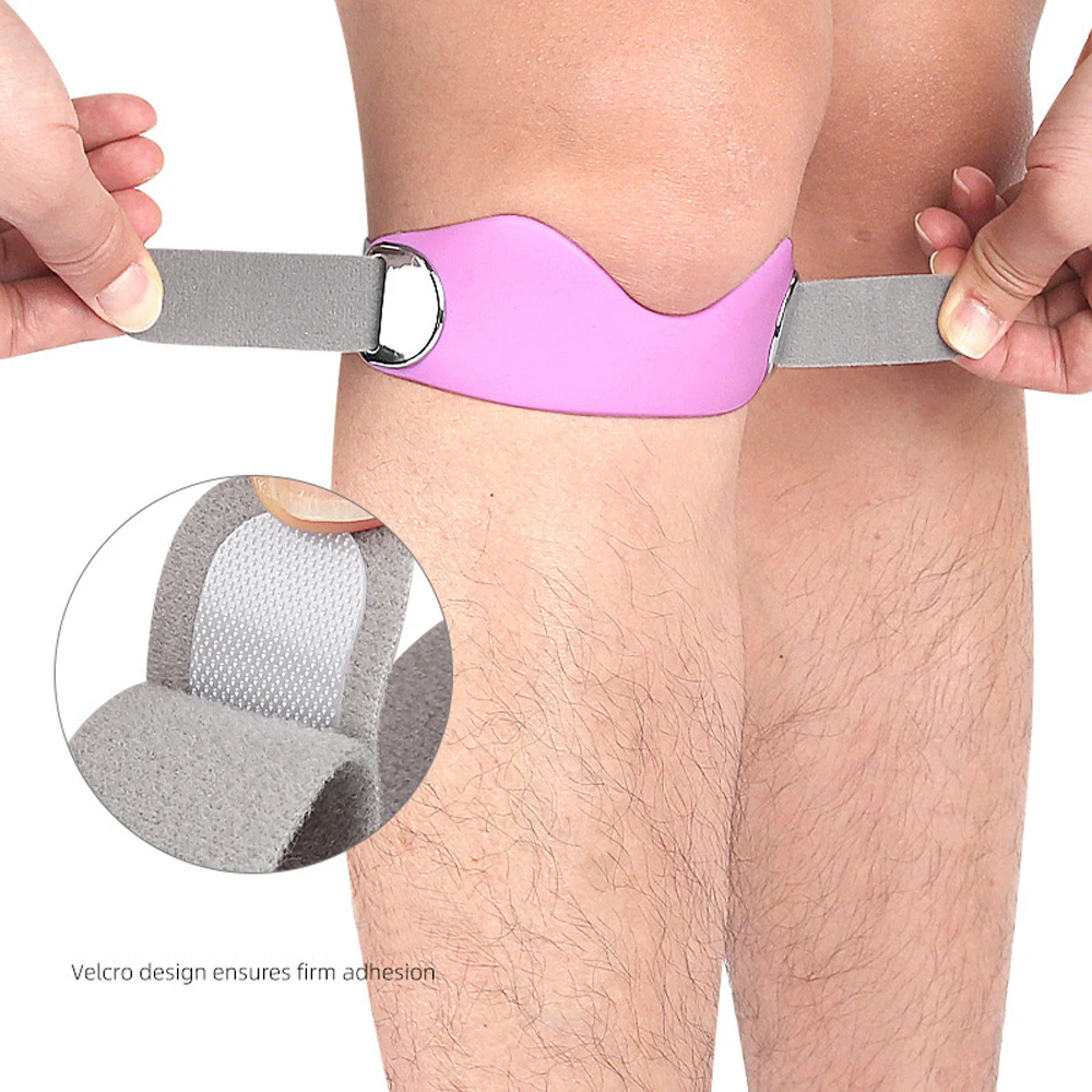 Patellar Tendon Support Strap & Kinesiology Tape Set Adjustable Silicone Compression Patella Band Stability Knee Brace Kit