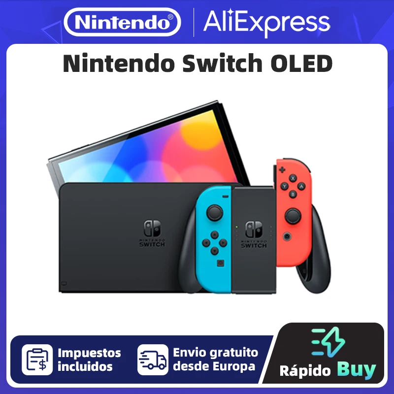 Nintendo Switch OLED Game Console 64GB White / Blue Red Set 7 Inch Touch Screen and 3 Game Modes Famicom