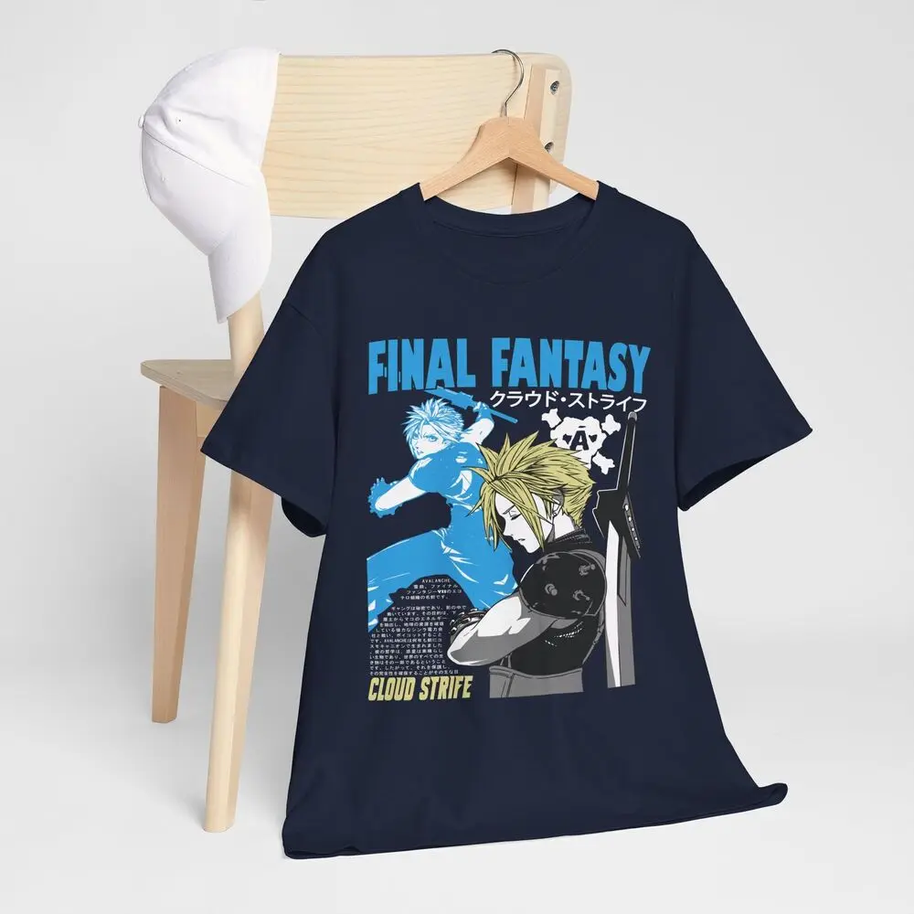 FINAL FANTASY-Unisex Vintage Anime T-Shirt, Manga Camisa Especial