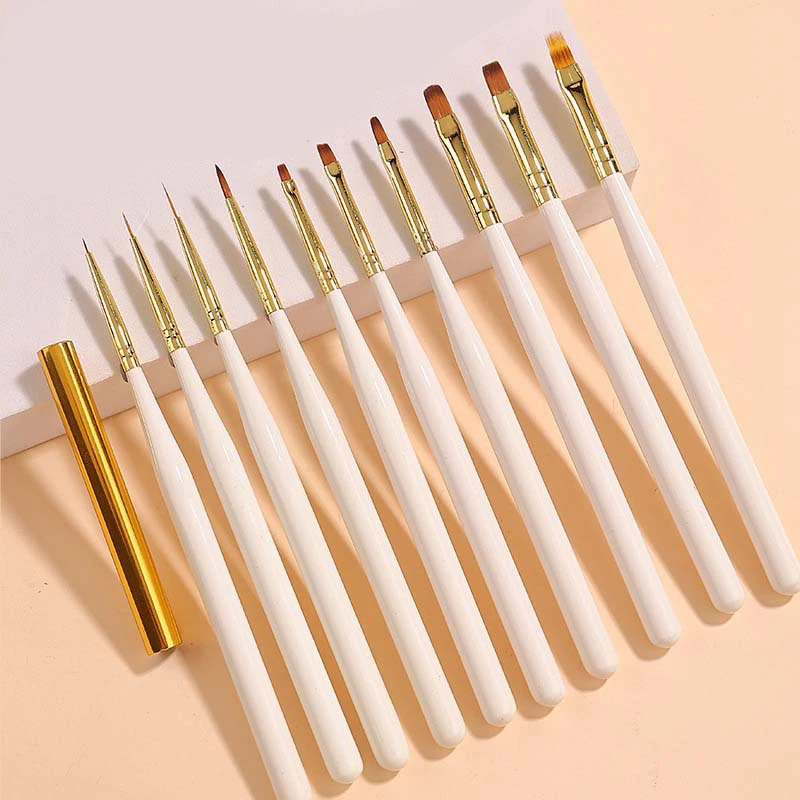 1PCS UV Gel Nail Brush Manicure Acrylic Drawing Brush for Nail Art Design Liner DIY Painting Pen Nails Tip Display Painting Tool