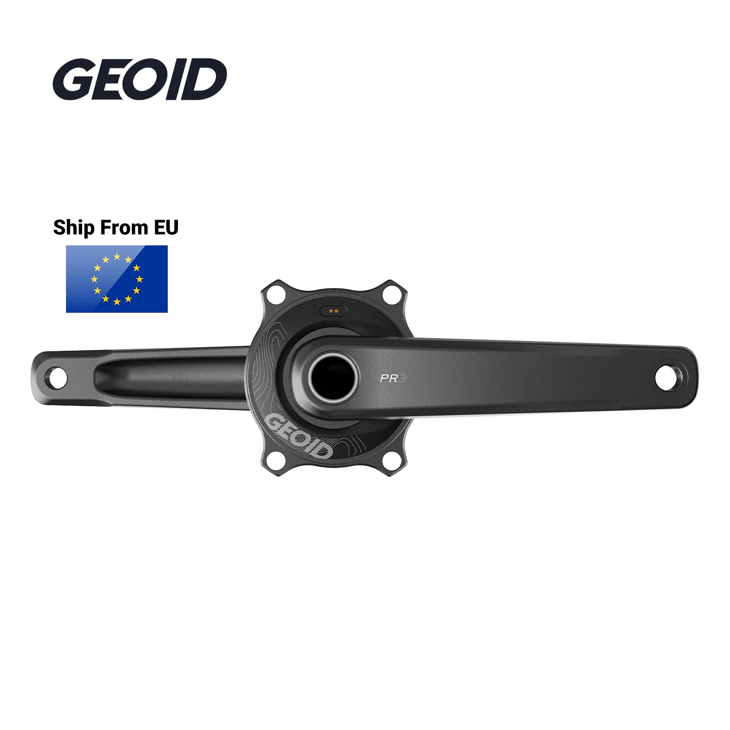 GEOID PM500 Fahrrad-Kraftmesser mit Spinnern, 4-Loch 110BCD 24mm Spindel Fahrradkurbel für Shimano