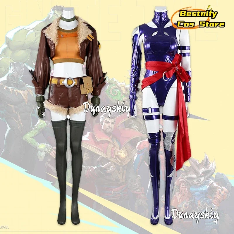 أزياء تنكرية لفتاة السنجاب Psylocke/السنجاب بدلة نسائية رائعة للإناث تمويه الخيال أنيمي كرنفال حفلة خارج