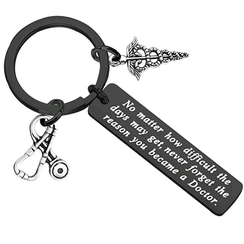 Doctor Gift Doctor Keychain Caduceus Medical Doctor Jewelry Gifts for Graduation Birthday Christmas Doctor Appreciation Gifts