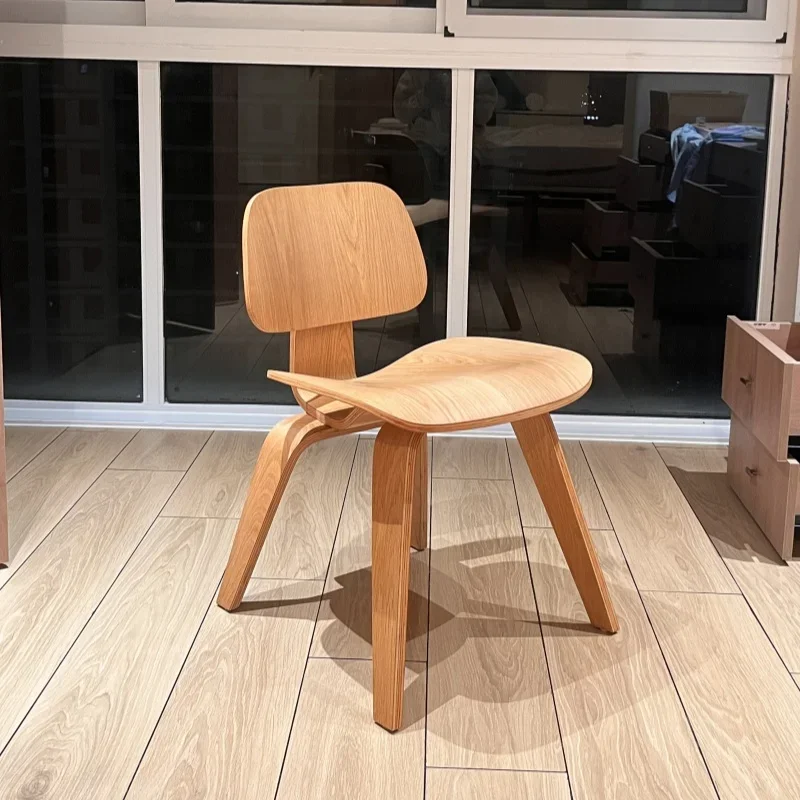 Molded Plywood Dining Chair Wood Base for Kitchen Dining Bedroom Living Room Mid Century Modern Furniture Dinner Side Chair