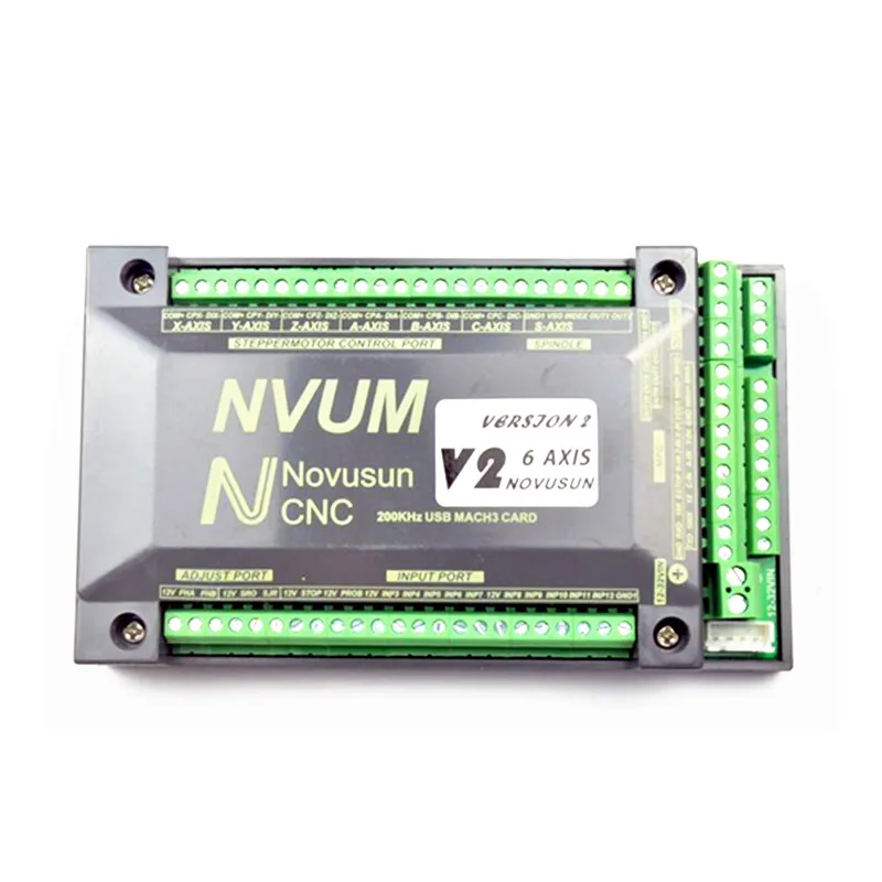 

NVUM 4 Axis Mach3 USB Card 300KHz CNC router 3 4 6 Axis Motion Control Card Breakout Board for diy engraver machine