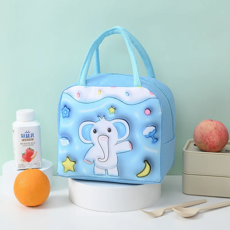

Kids Bento Handbag Insulated Portable Picnic Bag Cartoon Lunch Bag Cute 3d Animal Lunch Box For Children Outdoor Work