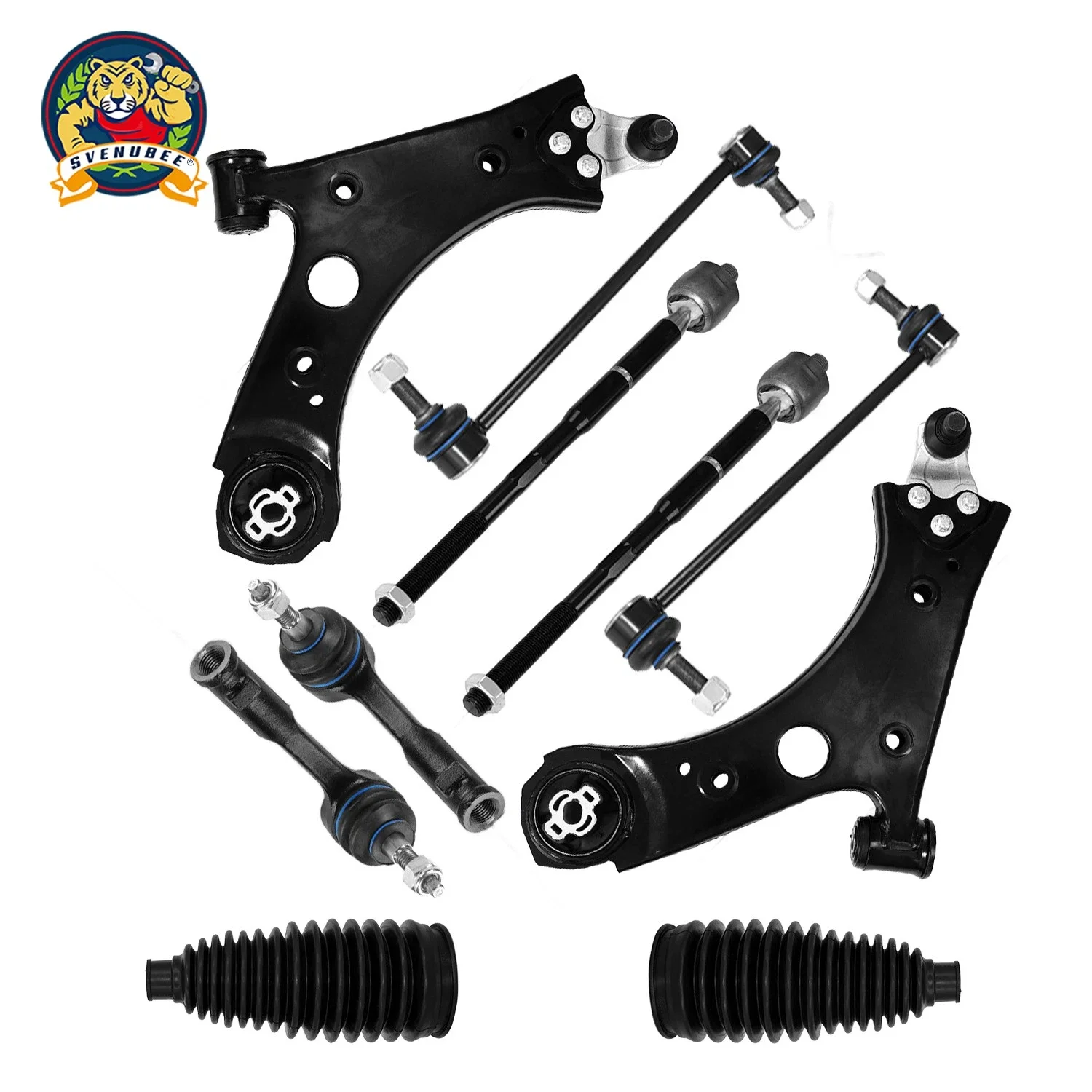 

Svenubee 10pcs Front Lower Control Arms Tie Rods & Sway Bar Links For Jeep Compass 2017-2022