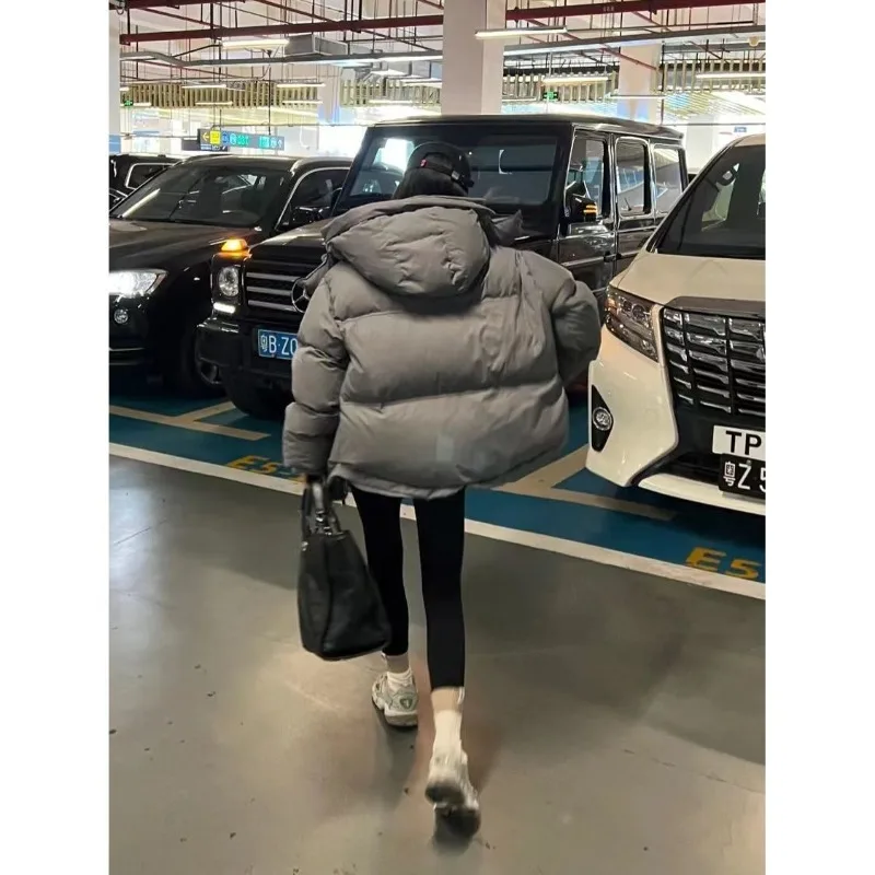 

Shpmishal корейская модная хлопковая куртка 2025 женская осенне-зимняя новинка с капюшоном толстые парки для пар женская одежда