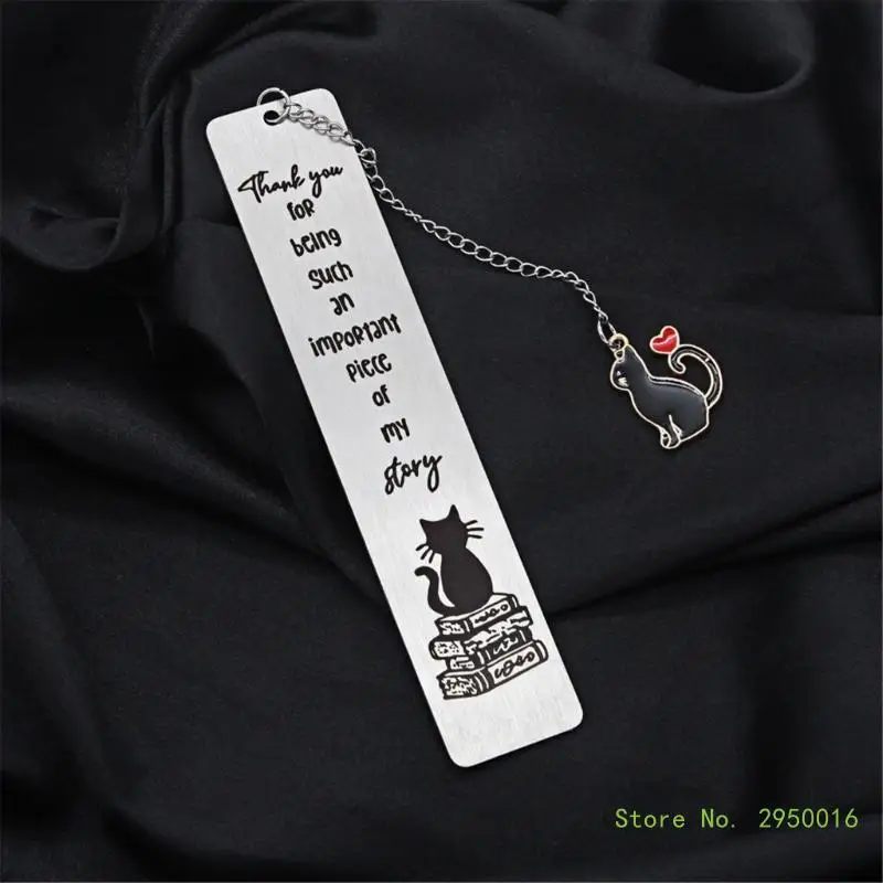 علامة مرجعية على شكل قطة من الفولاذ المقاوم للصدأ ، علامة كتاب ، مقسم صفحات ، هدية تقديرية للمعلم والقارئ والصديق #5