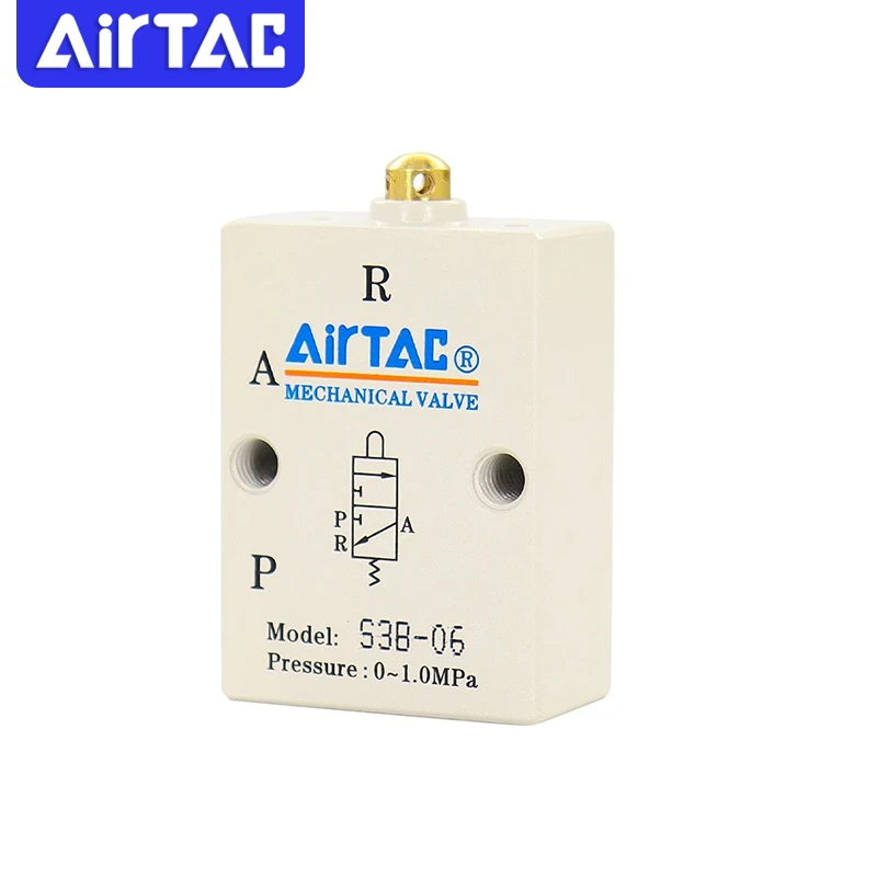 Airtac Basic Mechanical Valve S3B-M5/05 S3B-06 S3B-08 S3B-05 Two-Position Three-Way